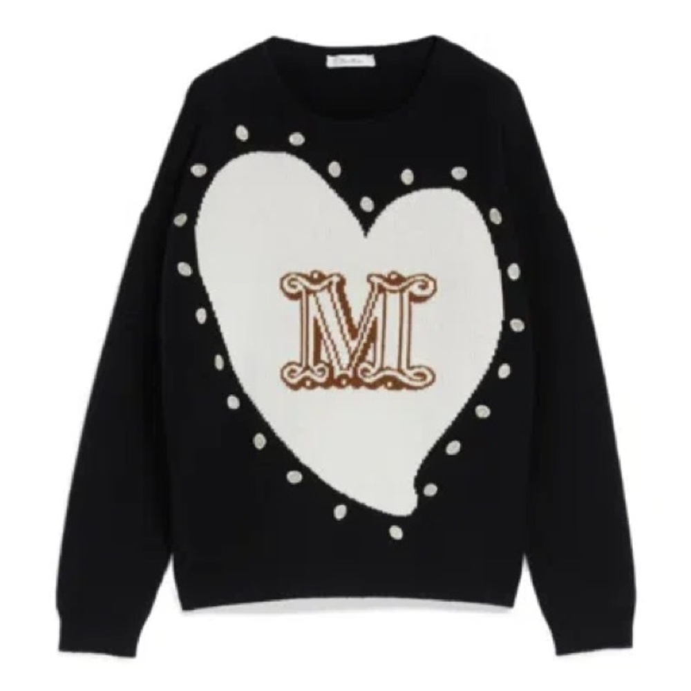 MAXMARA Panaria Long-sleeved Knitted Sweater In Black